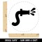 Fire Hose Firefighter with Water Rubber Stamp for Stamping Crafting Planners